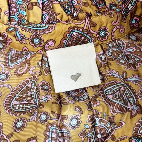 Julie Fagerholt Heartmade Silk Maxi Dress Medium Yellow - Picture 8 of 11